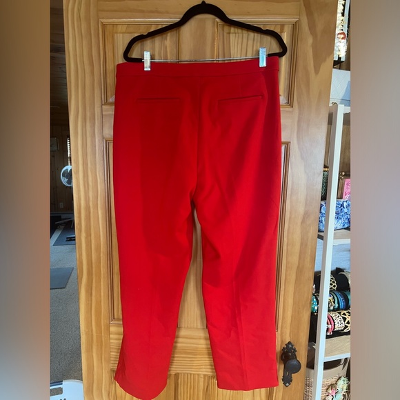 J.Crew Kate straight leg three season pant size 14 in red. - Picture 2 of 2